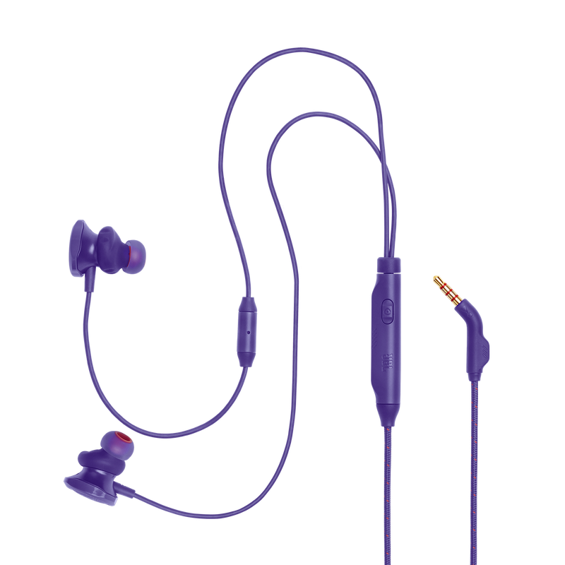 JBL Quantum 50 - Purple - Wired in-ear gaming headset with volume slider and mic mute - Detailshot 2 image number null